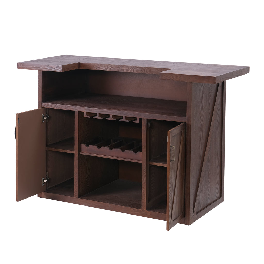 41.35'H Bar Table Or Wine cabinet -Brown Antique - Grand Goldman Shop