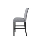 TOPMAX 5-Piece Counter Height Dining Set Wood Square Dining Room Table and Chairs Stools w/Footrest & 4 Upholstered high-back Chairs,Black - Grand Goldman Shop