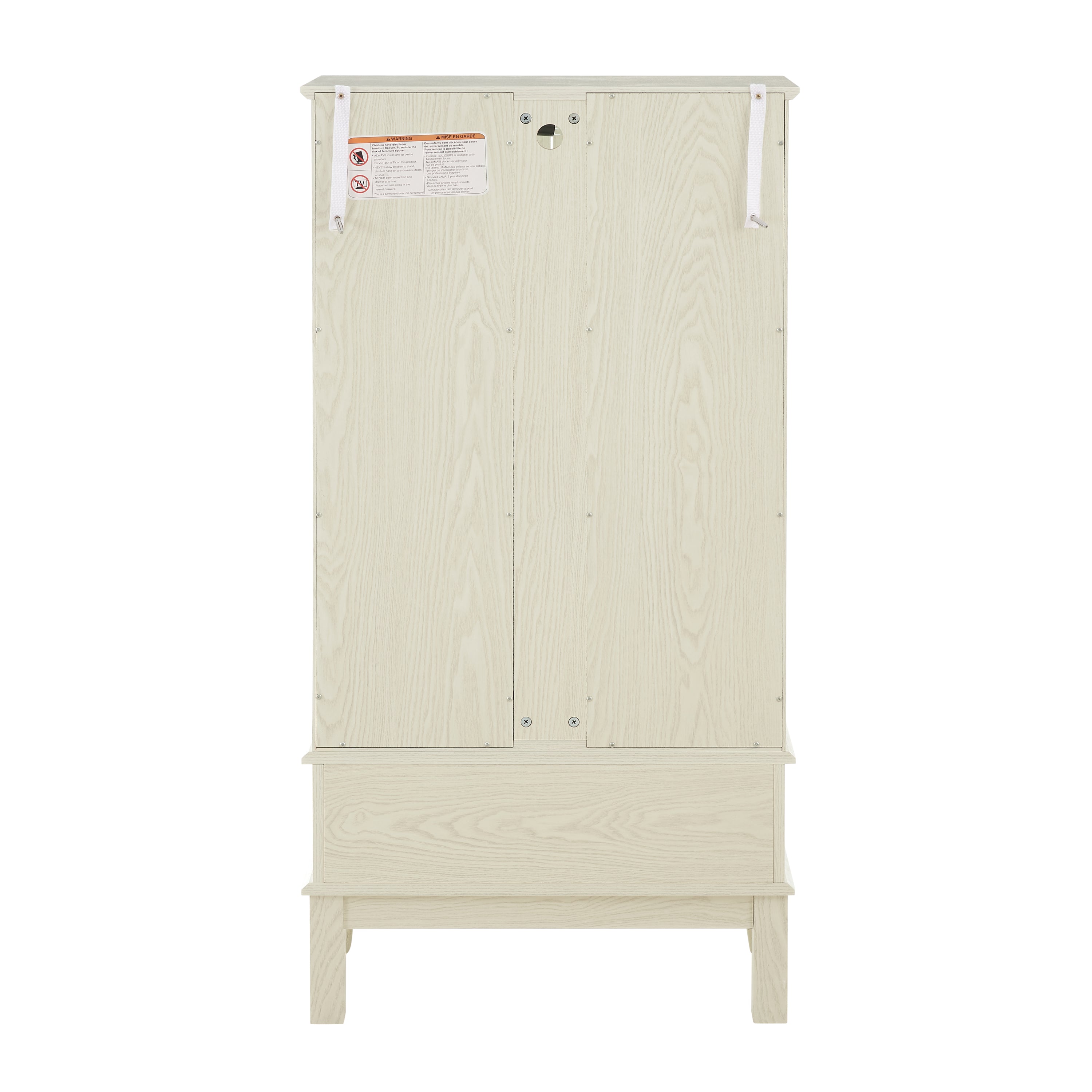 Curio Cabinet Lighted Glass Cabinet Glass Wine Cabinet Curio Display Cabinet with Adjustable Glass Shelves 2 Doors and 1 drawer Cabinet Sideboard With Bulb Included Antique White - Grand Goldman Shop