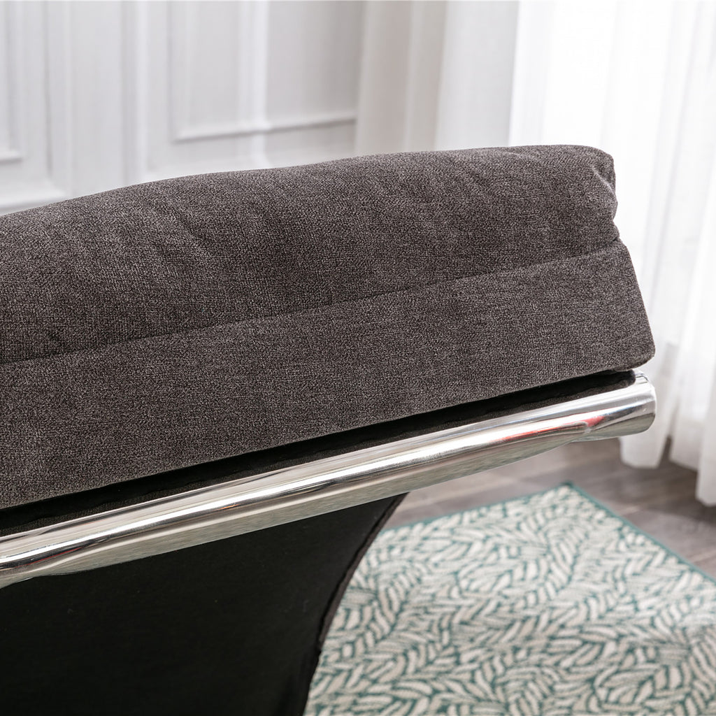 Ergonomic Linen Massage Chaise Lounge with Remote Control, Dark Gray, Electric Massage Lounger with 5 Modes - Grand Goldman Shop