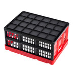 Plastic Collapsible Storage Bins, 32L 3 Packs, Stackable Folding Storage Crates with Handles, Holds 26 lbs Per Bin, Foldable Heavy Duty Containers, Space-Saving Baskets, for Home Organizing - Grand Goldman Shop