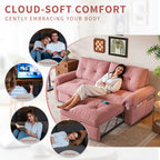 W3820S00026, a 77-inch convertible sofa bed, and a 2-in-1 piece suitable for both sitting and lying. Made of cloud-like fabric, it is applicable to living rooms, bedrooms and apart - Grand Goldman Shop