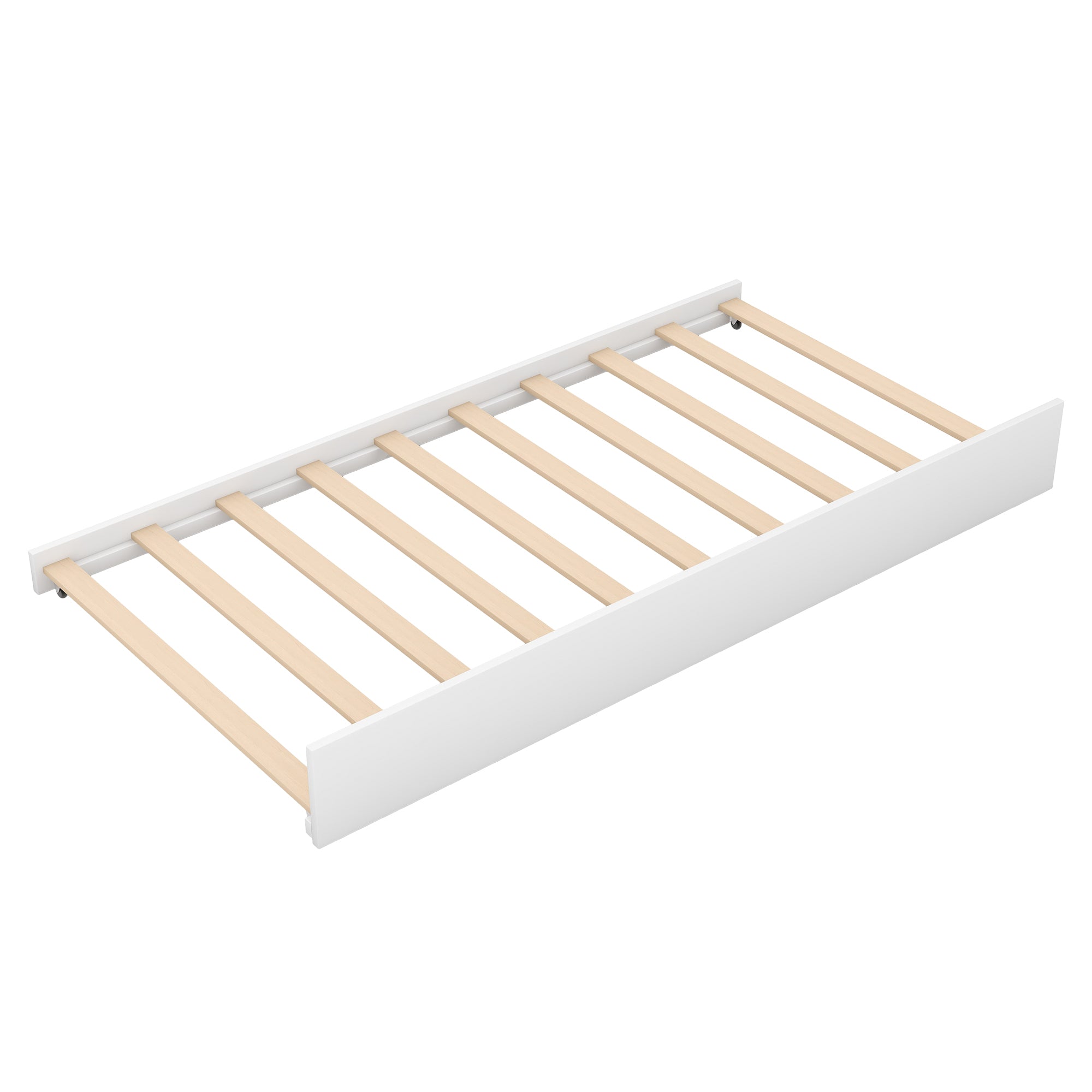 House Bed with Trundle in White, Pine Wood and MDF, Twin Size, Pre-Drilled Holes for Easy Assembly - Grand Goldman Shop
