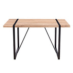 Rustic Industrial Rectangular Wood Dining Table For 4-6 Person, With 1.5' Thick Engineered Wood color Tabletop and Black Metal Legs,Desk For Kitchen Dining Living Room, 55.1' x 31.4'x 29.9'1529W115172 - Grand Goldman Shop