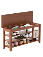 Adjustable shoe-changing bench, storage bench, hidden storage. With a load-bearing capacity of up to 550 pounds, suitable for bedrooms and corridors. 100% solid wood. - Grand Goldman Shop