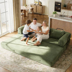 78 Inch Convertible Sleeper Sofa Bed, Futon Boneless Couch Lounge Loveseat with Pull Out Bed, No Assembly Required - Grand Goldman Shop