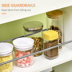 HOMCOM 3- tier Slim Storage Cart, Rolling Narrow Kitchen Cart on Wheels for Small Place, Slide Out Side Utility Cart for Bathroom, Laundry - Grand Goldman Shop