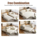 78 Inch Convertible Sleeper Sofa Bed, Futon Boneless Couch Lounge Loveseat with Pull Out Bed, No Assembly Required - Grand Goldman Shop