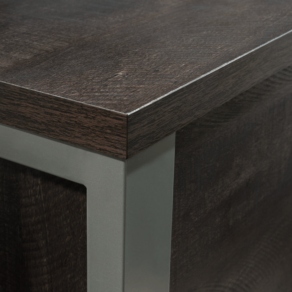 Lateral File with Two Drawers, Dark Brown finish - Grand Goldman