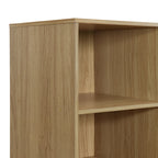 Doorless Wooden Storage Wardrobe for Dedroom with Shelves and 3 Drawers,Nature - Grand Goldman Shop