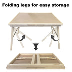 27' H Tall 1500 Piece Puzzle Table with Legs, 5 Drawers, 34' W x 26' D Large Wood Folding Jigsaw Puzzle Board for Adults, Nat