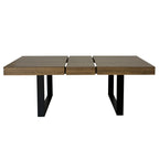 Rectangle extendable dining table for 6-10 people aged effect wood and black 160-200 cm - Grand Goldman Shop
