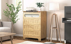 Wood 4 Drawer Dresser for Bedroom, Large Double Dresser with Wide Drawers, Modern Chest of Drawers,Storage Organizer Dresser,Nursery Dresser,for Living Room, Hallway, Bedroom, Kids Bedroom - Grand Goldman Shop