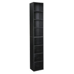 8-Tier Media Tower Rack, CD DVD Slim Storage Cabinet with Adjustable Shelves, Tall Narrow Bookcase Display Bookshelf for Home Office,Multi-functional double-decker bookcase - Grand Goldman Shop