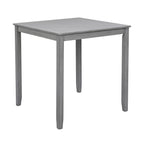 Wooden Dining Square Table, Kitchen Table for Small Space, 4 Person Counter Height Table, Gray, ONLY THE TABLE - Grand Goldman Shop