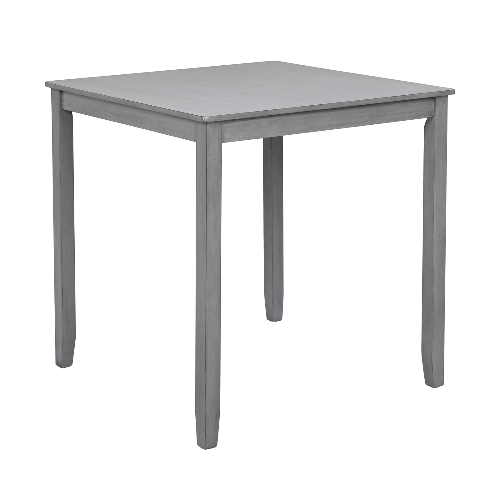 Wooden Dining Square Table, Kitchen Table for Small Space, 4 Person Counter Height Table, Gray, ONLY THE TABLE - Grand Goldman Shop
