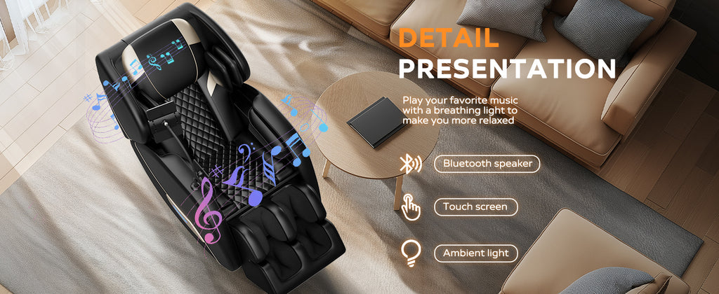 2024 Massage Chair Recliner with Zero Gravity with Full Body Air Pressure - Grand Goldman Shop