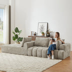 Chenille L-Shape Luxury Sectional Oversized Sofa,Mnimalist Design,Comfy Sleeper Couch for Living Room,Apartment&Reception Spaces,No Assembly Required - Grand Goldman Shop