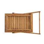 RIVIERA BAR CART Natural Stained Acacia Wood Mobile Bar Cart with Wheels for Entertaining - Grand Goldman Shop