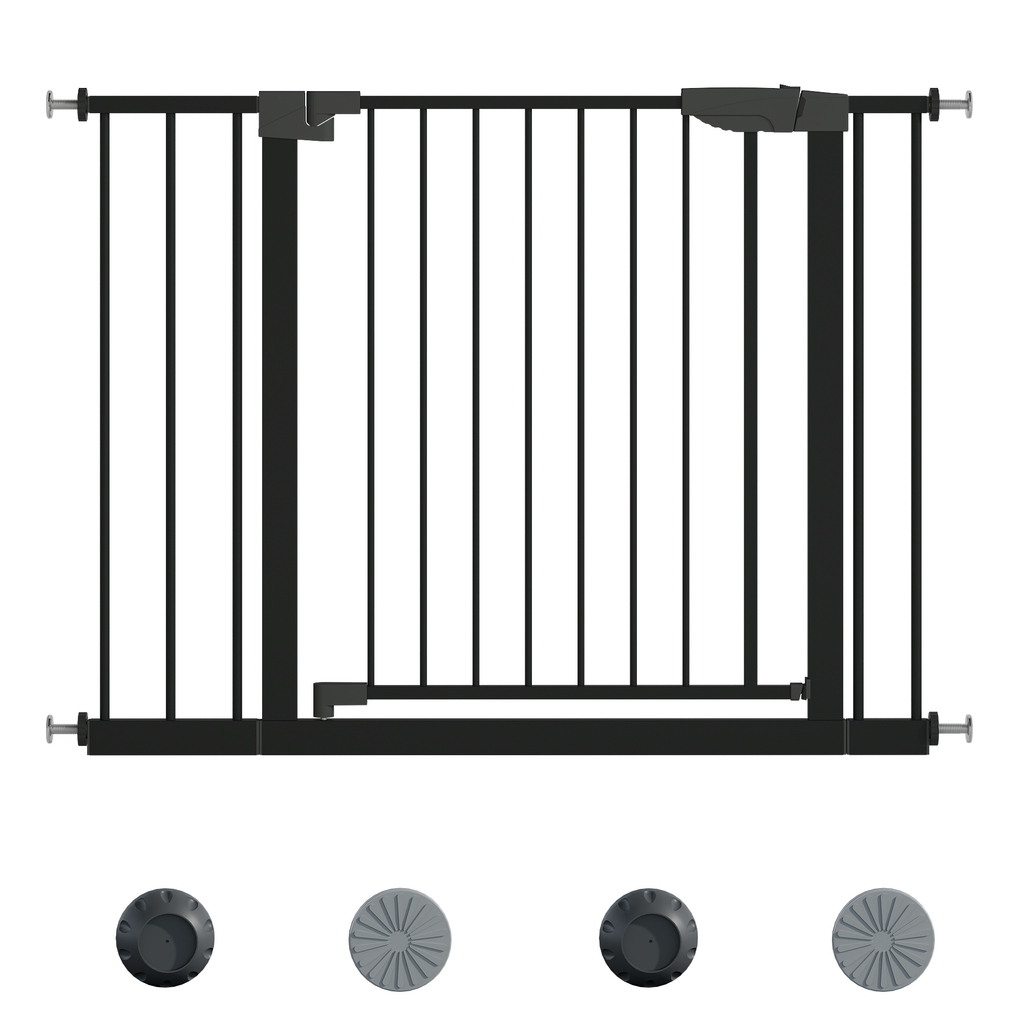 29.5-45.3' Wide Baby Gate with wall protector for Stairs, Dog Gate Indoor for Doorways, No Drilling Pressure Mounted Pet Gate