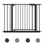 29.5-45.3' Wide Baby Gate with wall protector for Stairs, Dog Gate Indoor for Doorways, No Drilling Pressure Mounted Pet Gate