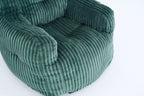 010-Soft Fluffy Corduroy Fabric Bean Bag Chair Filled With Memory Sponge,Green - Grand Goldman Shop