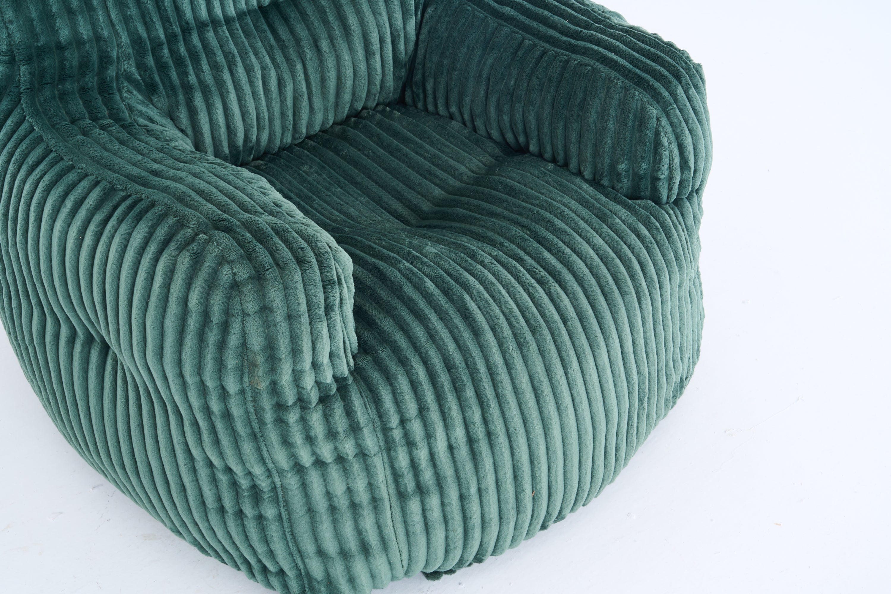 010-Soft Fluffy Corduroy Fabric Bean Bag Chair Filled With Memory Sponge,Green - Grand Goldman Shop