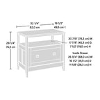 Lateral File with Large Drawer, White finish - Grand Goldman