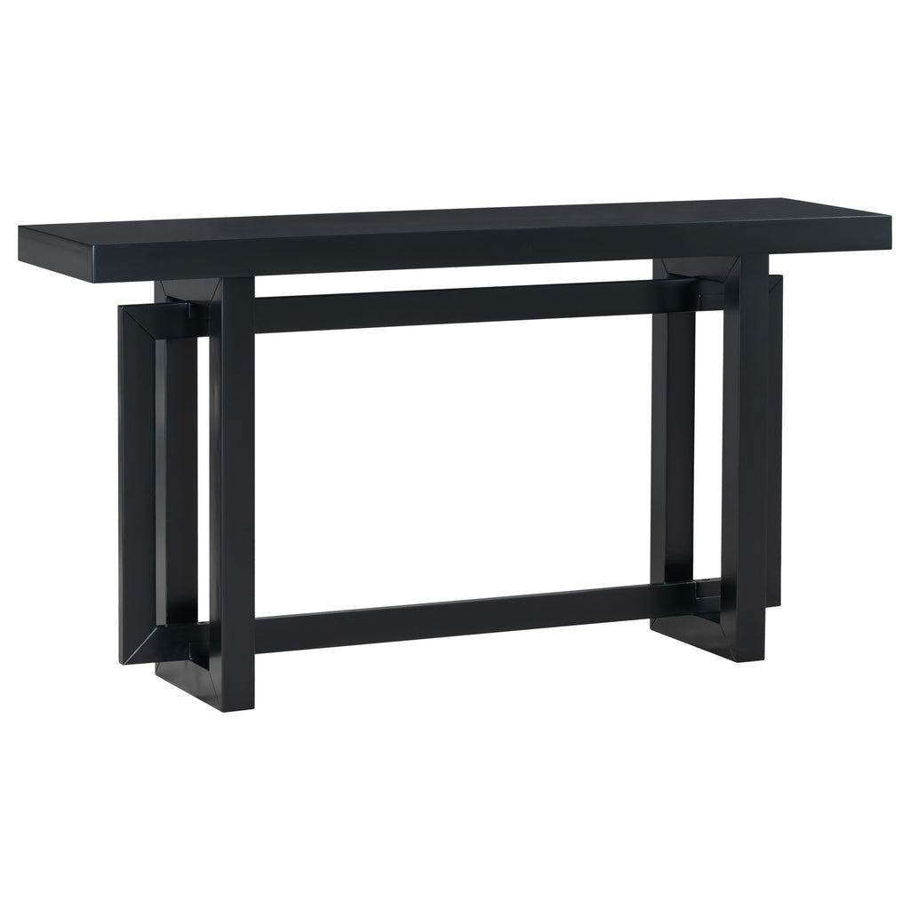 U_STYLE 59.1'' Painted Entryway Table with Pine Veneer,Unique Triple Rectangle Design Console Table with Thick Pine Wood Legs,Extra Long Sofa Table Versatile for Hallway, Living Room,Kitchen - Grand Goldman Shop