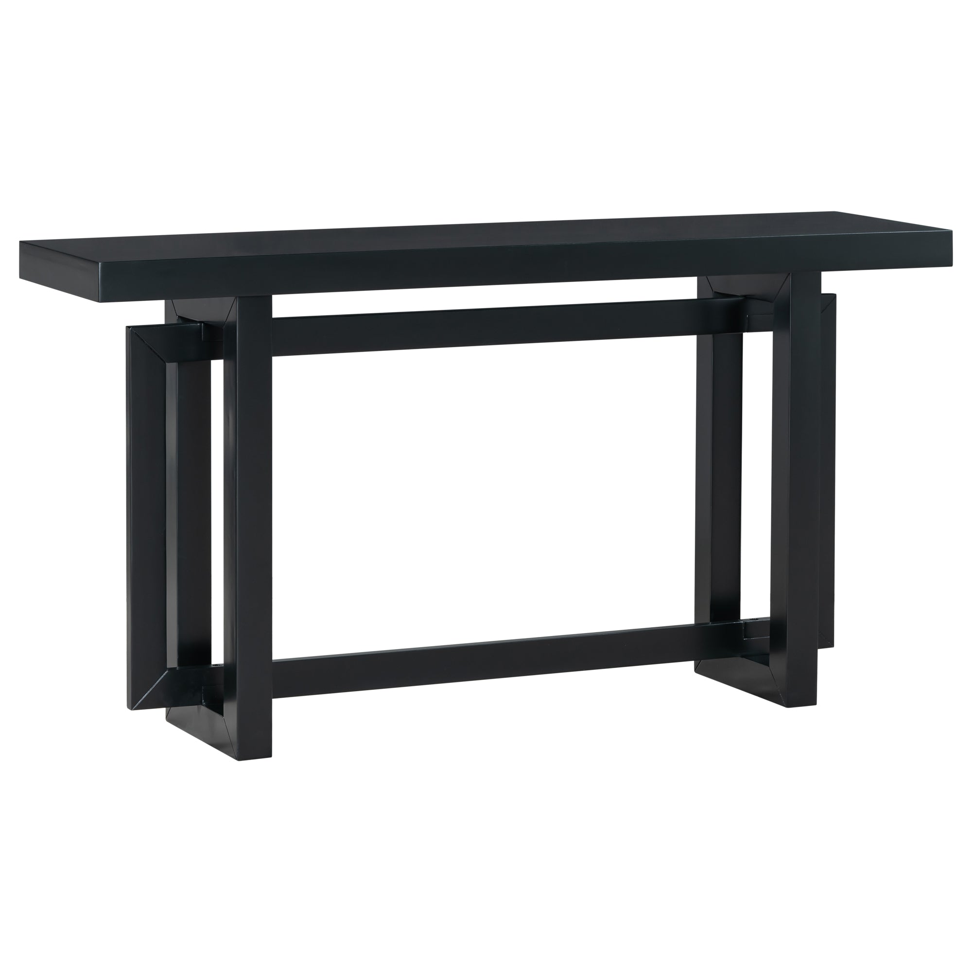 U_STYLE 59.1'' Painted Entryway Table with Pine Veneer,Unique Triple Rectangle Design Console Table with Thick Pine Wood Legs,Extra Long Sofa Table Versatile for Hallway, Living Room,Kitchen - Grand Goldman Shop