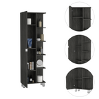 Urano Mirror Linen Cabinet, Four Interior  Shelves, Five External Shelves -Smokey Oak | Premium Home Decor - Grand Goldman