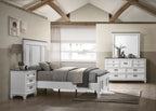 Clelane Wood Bedroom Set with Shiplap Panel Queen Bed, Dresser, Mirror, and Two Nightstands - Grand Goldman Shop