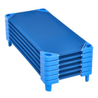 Stackable Kiddie Cot, Pack of 6, Portable Toddler Nap Cots, Standard Size 52' L x 23' W Daycare Cots for Kids, Preschool Clas