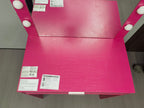 Vanity Desk with Mirror and Lights, Dressing Table with Large Drawer, 1 Level Storage Dresser & 3 Lighting Modes Adjustable Brightness, Suitable for Bedroom(Pink) - Grand Goldman Shop