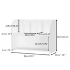 Kids Bookcase with 4 Compartments, White MDF Storage Shelf for Toys and Books, 31.5 x 11.8 x 23.6 inches | Premium Home Decor