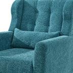 Modern Accent Chair Upholstered Foam Filled Living Room Chairs Comfy Reading Chair Mid Century Modern Chair with Chenille Fabric Lounge Arm Chairs Armchair for Living Room Bedroom (Teal) - Grand Goldman Shop