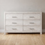 DENVER Modern Queen 4-Piece Bedroom Set with Bed, Dresser, Mirror and Nightstand, Natural Finish, Contemporary Storage Furniture Set - Grand Goldman Shop