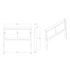 Charlston Sleigh Style 5-Piece Bedroom Set with LED Headboard in Blue Solid Wood and MDF - Grand Goldman Shop