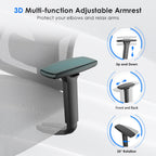Ergonomic Office Chair,Mesh Desk Chair with Adjustable Lumbar Support and Headrest,Comfy Computer Chair with 3D Armrest Recli