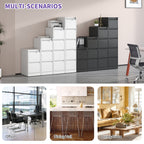 SteelCraft 3 Drawer Metal Vertical File Cabinet with Lock, Black, Steel, 15.16x17.72x40.39 inches - Grand Goldman