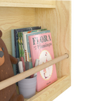 3 Tier Kids Book Shelf, Natural Finish MDF & Pine Wood Storage Rack for Playrooms, Bedrooms, and Classrooms | Premium Home De
