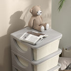 Qaba 4 Tier Kids Storage Unit, 4 Drawer Chest Toy Organizer Plastic Bins for Kids Bedroom Nursery Kindergarten Living Room fo