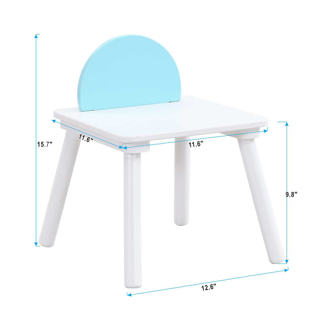 Children's White Panel Table with 4 Chairs Set, Multi-Functional MDF Design | Premium Home Decor - Grand Goldman