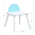 Children's White Panel Table with 4 Chairs Set, Multi-Functional MDF Design | Premium Home Decor - Grand Goldman