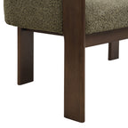 48.5' Upholstered Solid Loveseat (Walnut+Green) - Grand Goldman Shop