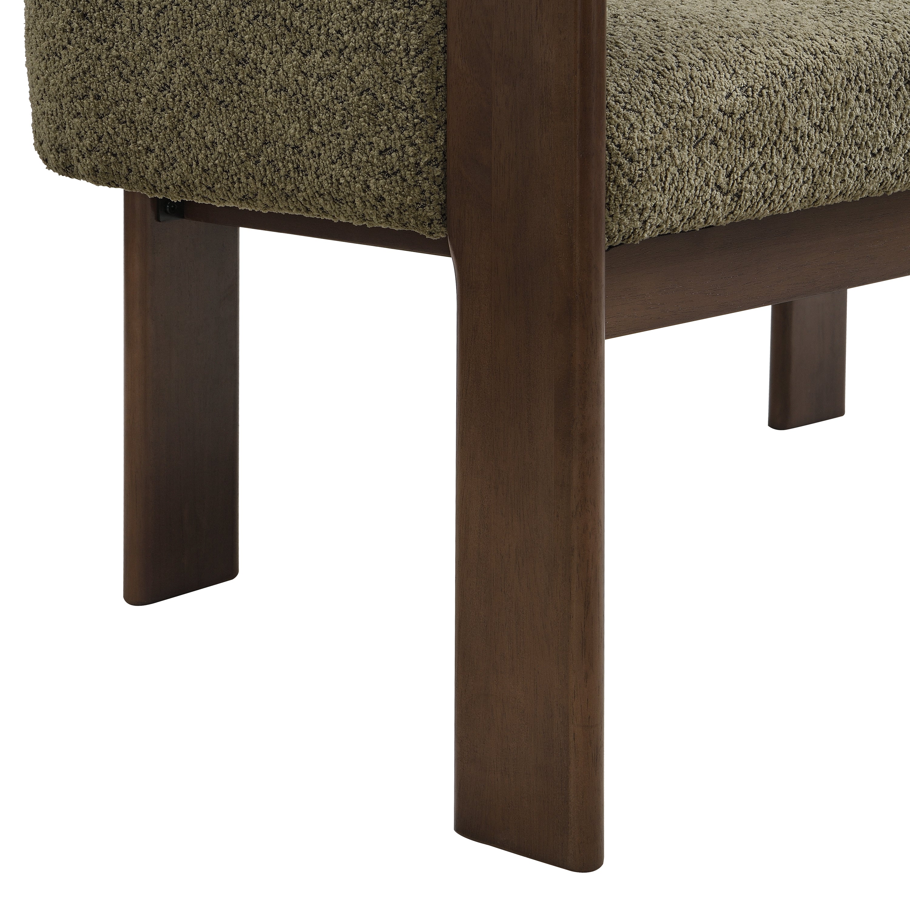 48.5' Upholstered Solid Loveseat (Walnut+Green) - Grand Goldman Shop