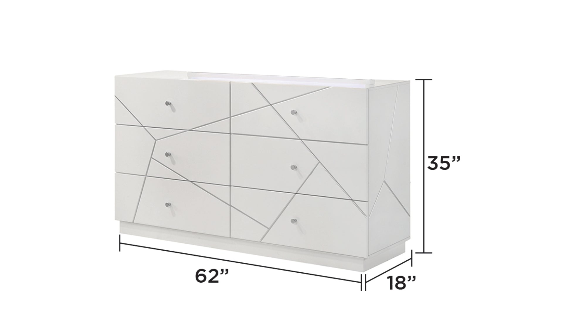 Manhattan Queen 4-Piece Bedroom Set – Modern Design with Lacquer Finish, Geometric Accents, and LED Lighting - Grand Goldman Shop