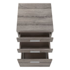 File Cabinet, Rolling Mobile, Storage Drawers, Printer Stand, Office, Work, Brown Laminate, Contemporary, Modern - Grand Gold