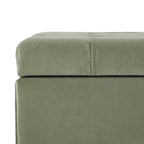 Wendover Elegant Velvet Tufted Storage Bench with Lift-Up Top and Birch Wood Legs - Grand Goldman Shop