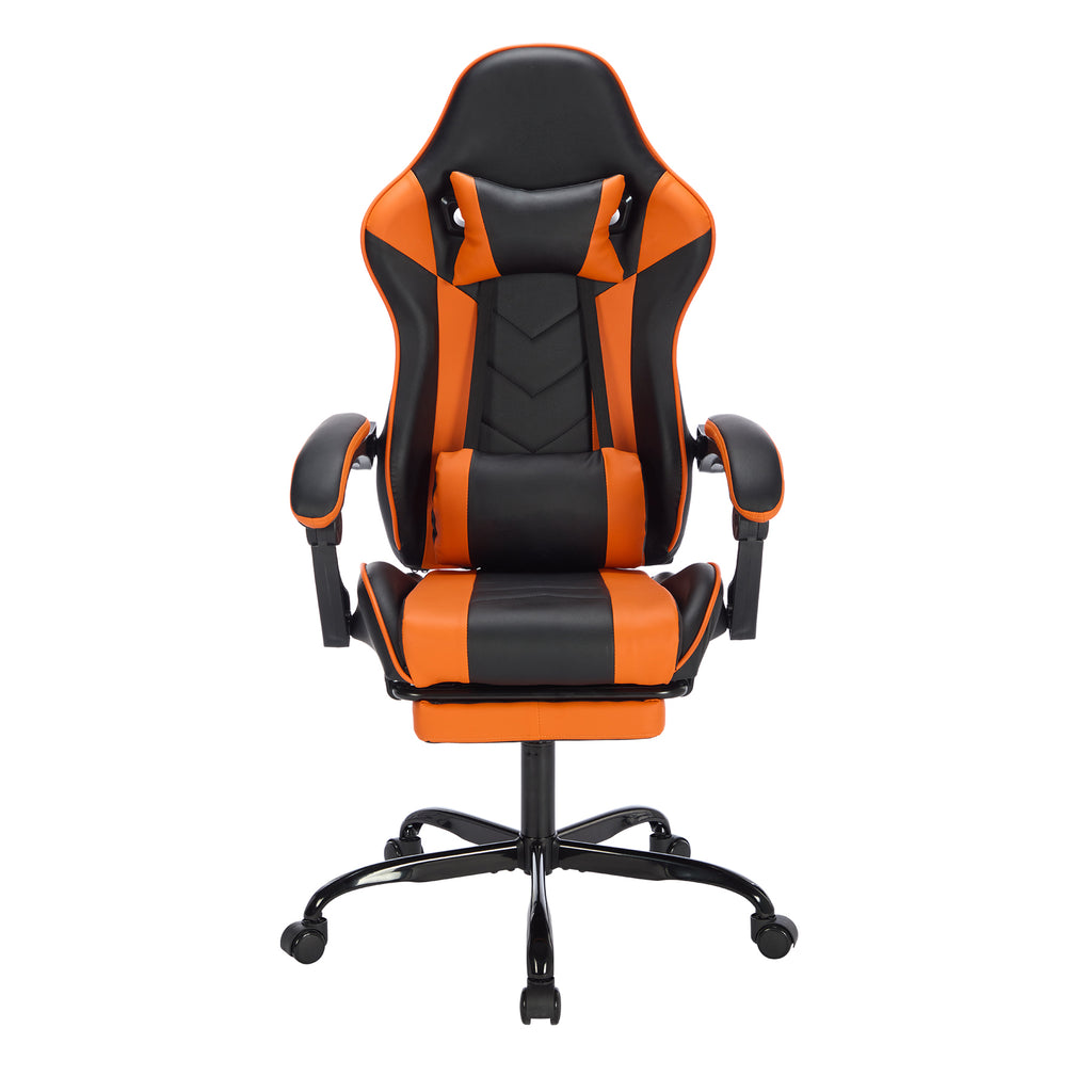 Gaming Chair with Footrest, Ergonomic Computer Chair with Headrest and Lumbar Support, Breathable Material Height Adjustable 